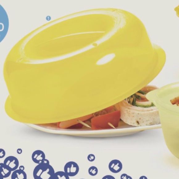 Tupperware Microwave Plate Cover Yellow - Picture 3 of 4
